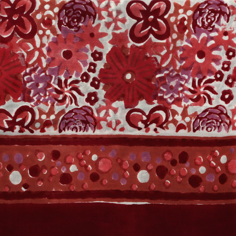 Serviette Joyau de Fleur gris rouge – Image 2