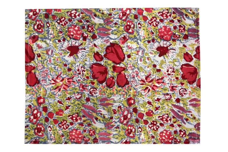 Serviette Jardin gris rouge – Image 3