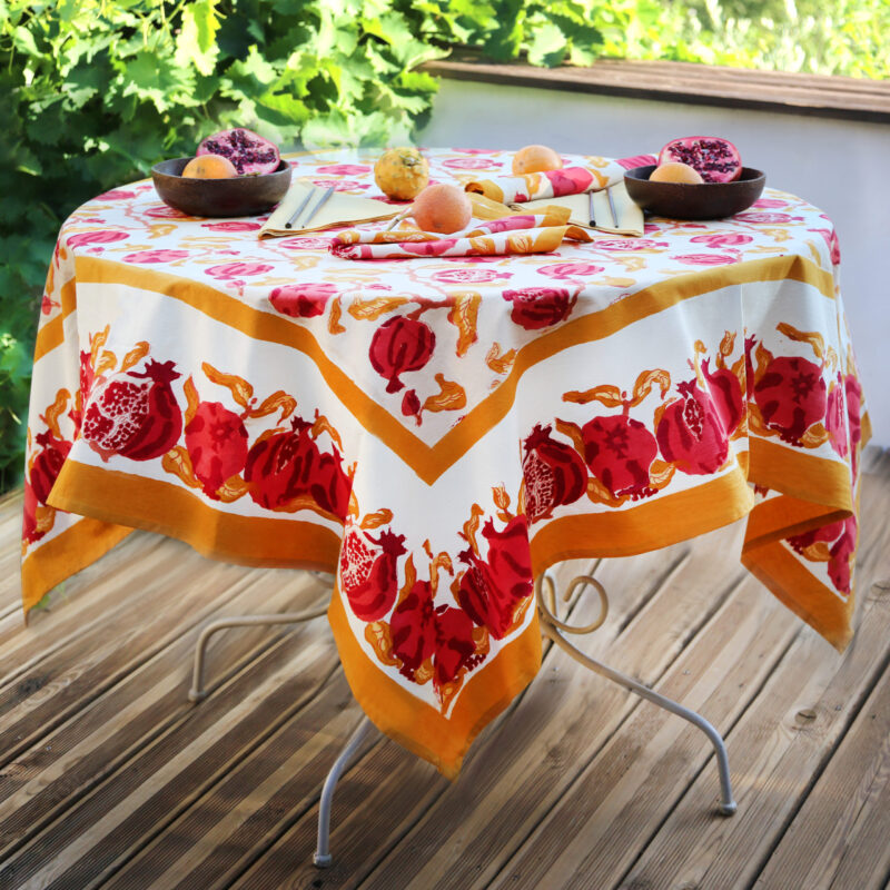 Red and yellow grenade apron