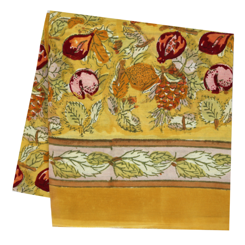 Chemin de table Tutti Frutti jaune rouge