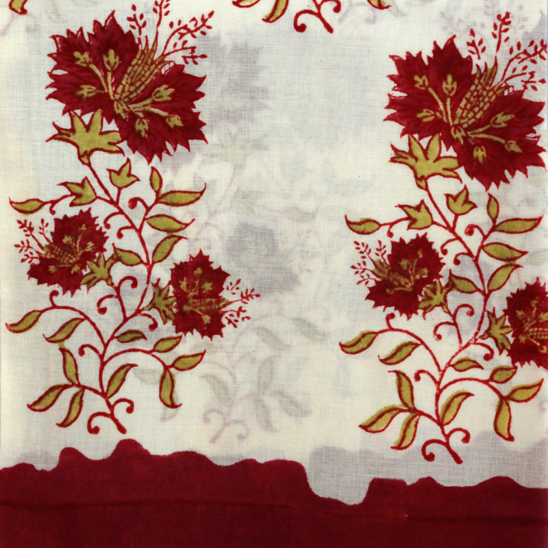 Paréo Suzani vert rouge