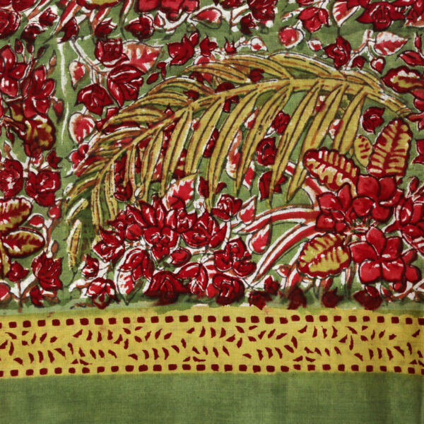 Paréo Bougainvilliers vert rouge