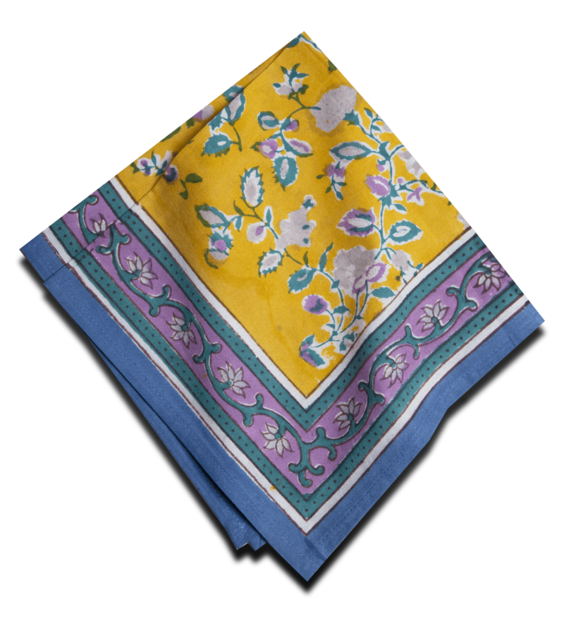 Joy yellow blue towel