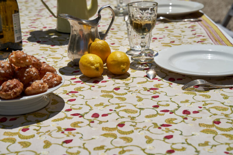 Nappe Fraise des bois rouge vert – Image 4