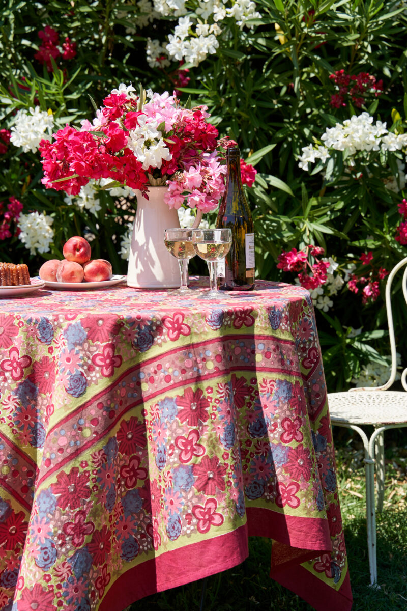 Nappe Joyaux de Fleur vert rouge – Image 4