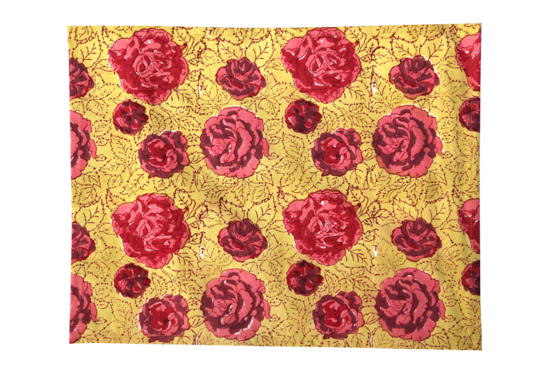 Set de table Rose vert rouge