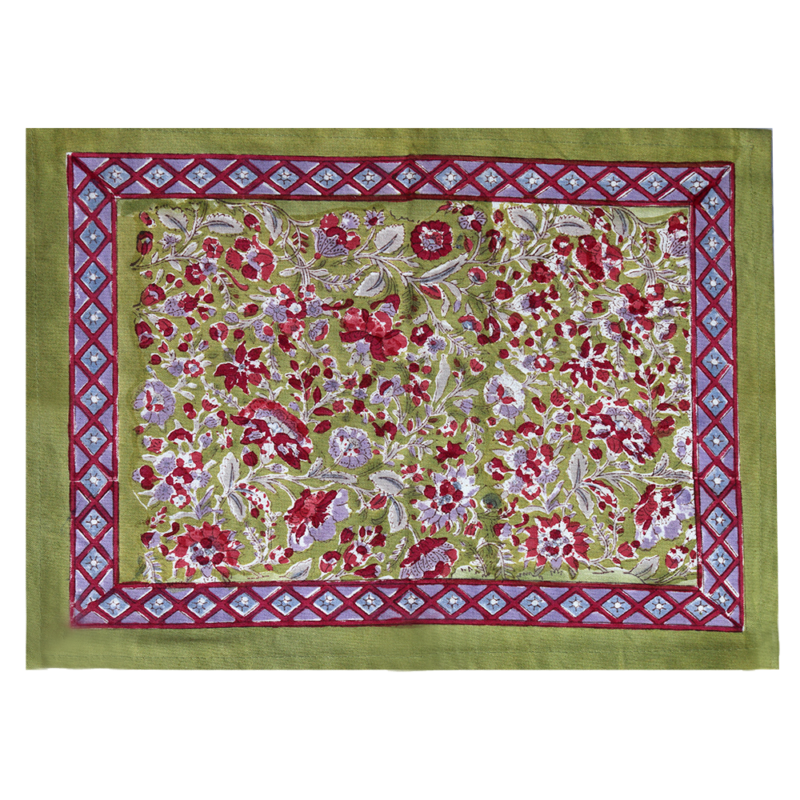 Set de table Holi vert rouge