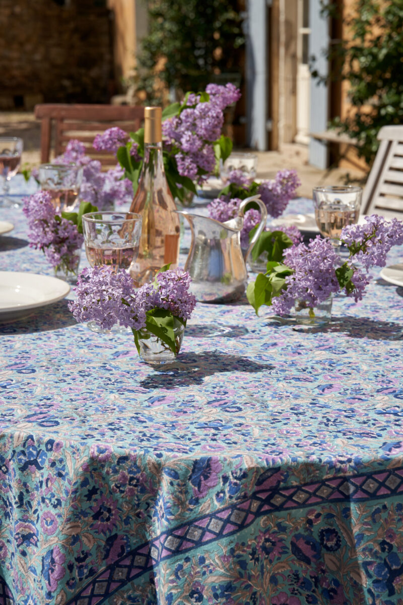 Turquoise blue Holi tablecloth - Image 4