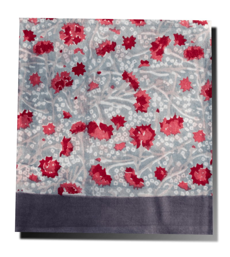 Blueberry pareo in gray and red
