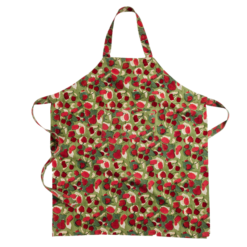 Tablier Fruit rouge vert