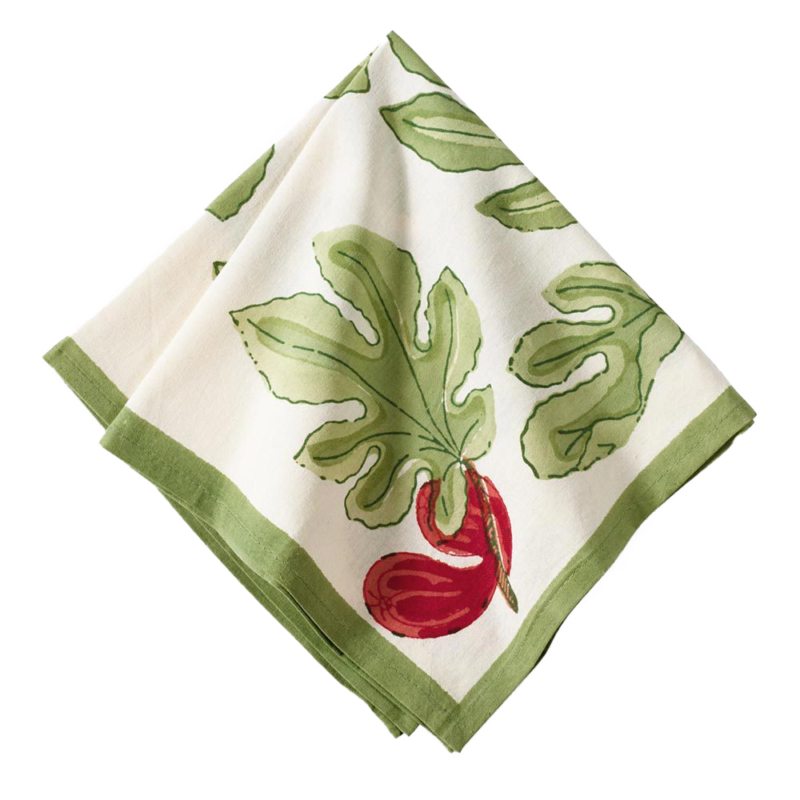 Serviette Figue rouge verte