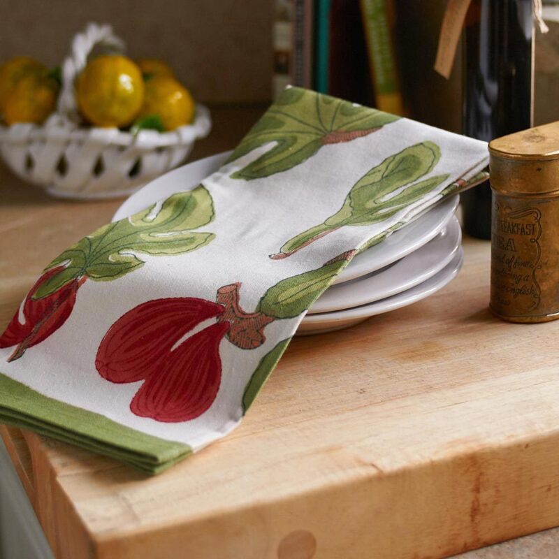 Red Green Fig Tea Towel