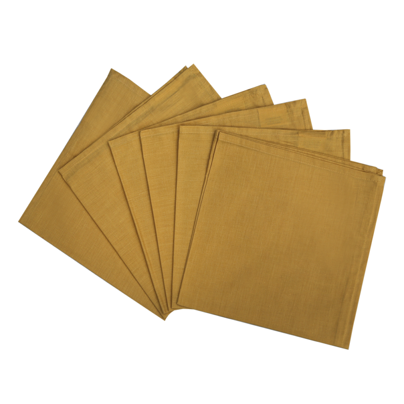 Serviette unie Jaune moutarde
