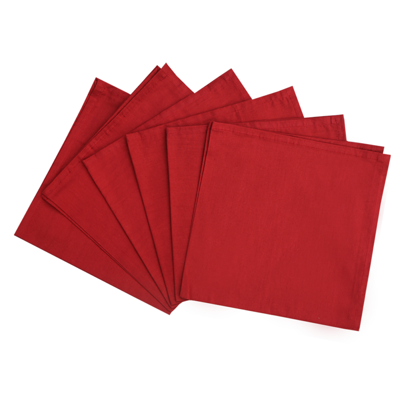 Serviette unie Rouge épicé