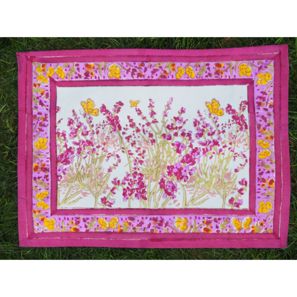 Set de table Lavande Papillon rose