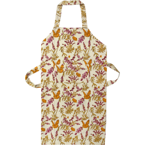 Tablier Lavande Papillon rose