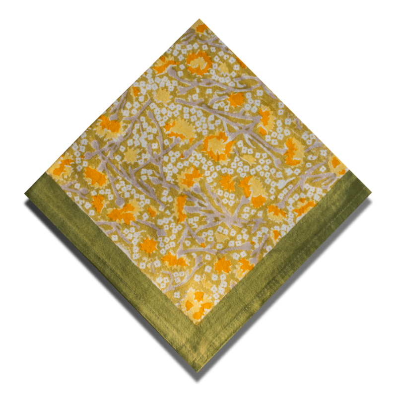 Blueberry yellow green napkin