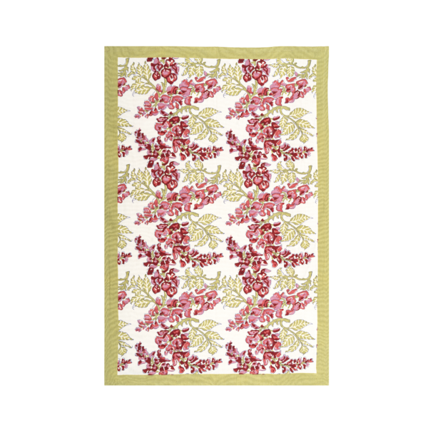 Pink Wisteria Tea Towel