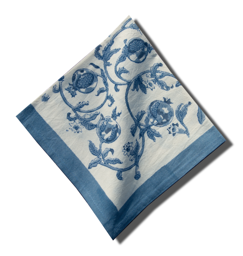 Serviette Grenadier blanc bleu