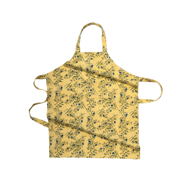 Olive green yellow apron