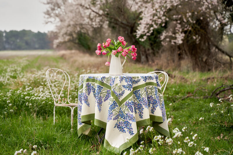 Blue Wisteria Tablecloth - Image 2
