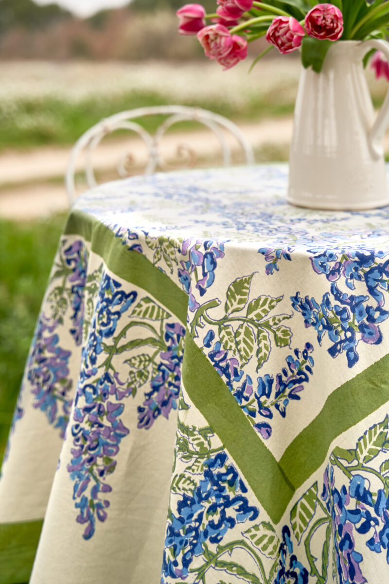 Blue Wisteria Tablecloth - Image 3