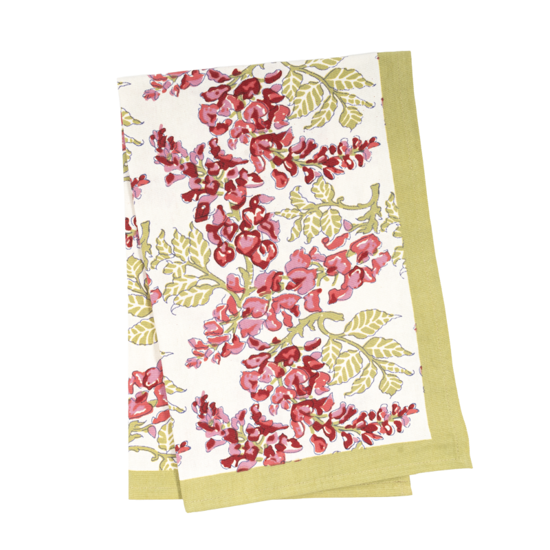 Pink Wisteria Tea Towel - Image 2