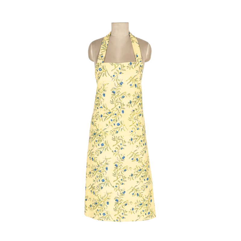 Olive green yellow apron - Image 2