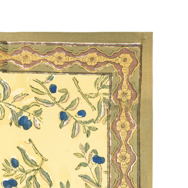 Olive green yellow placemat - Image 2