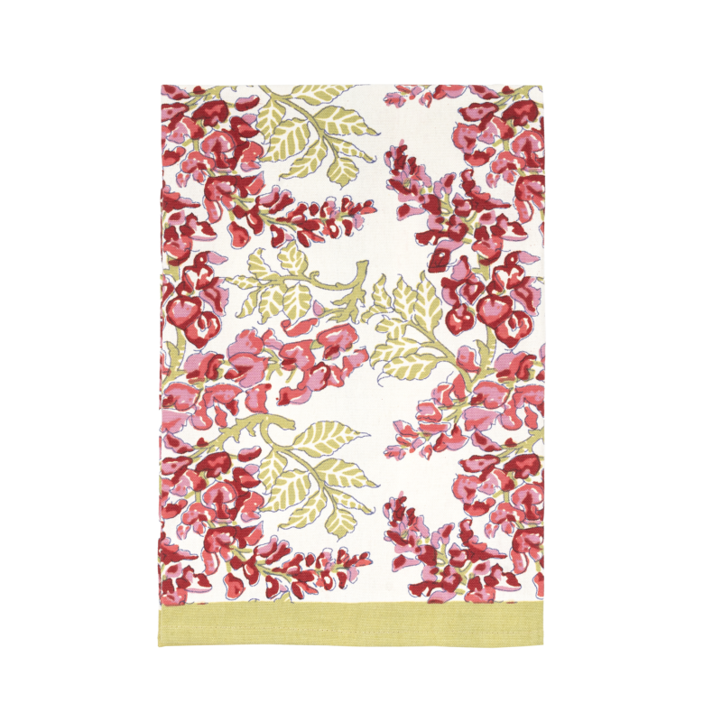 Pink Wisteria Tea Towel - Image 3