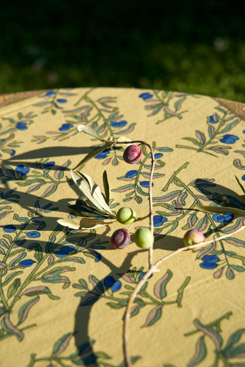 Yellow green olive tablecloth - Image 4