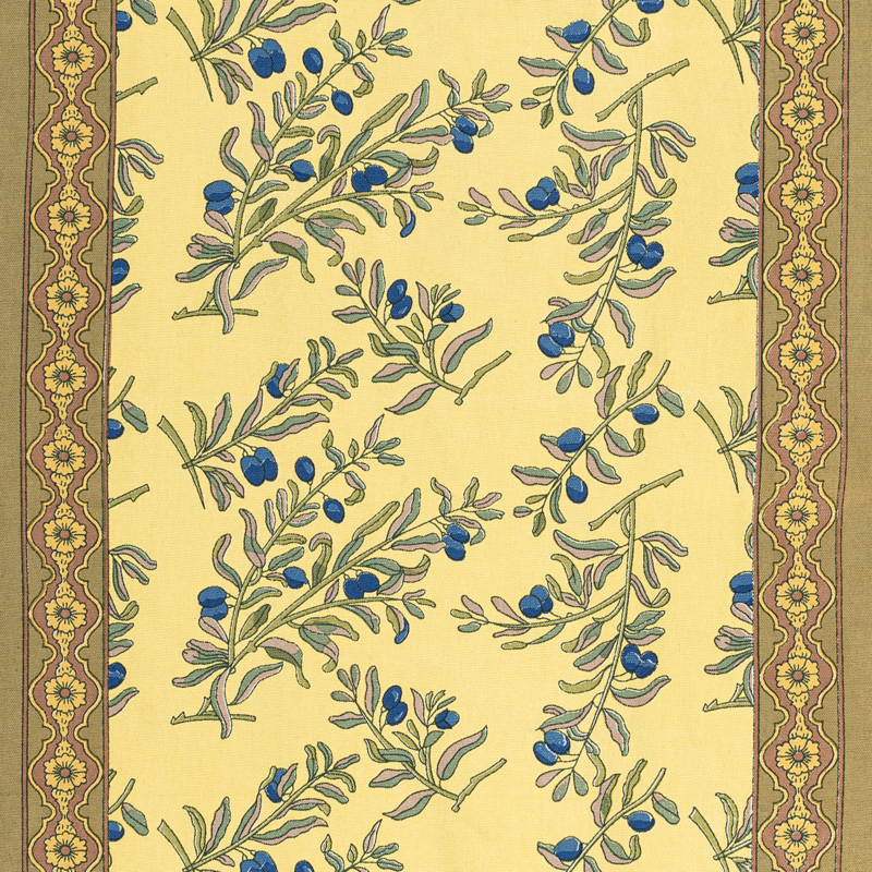 Olive green yellow table runner - Image 6