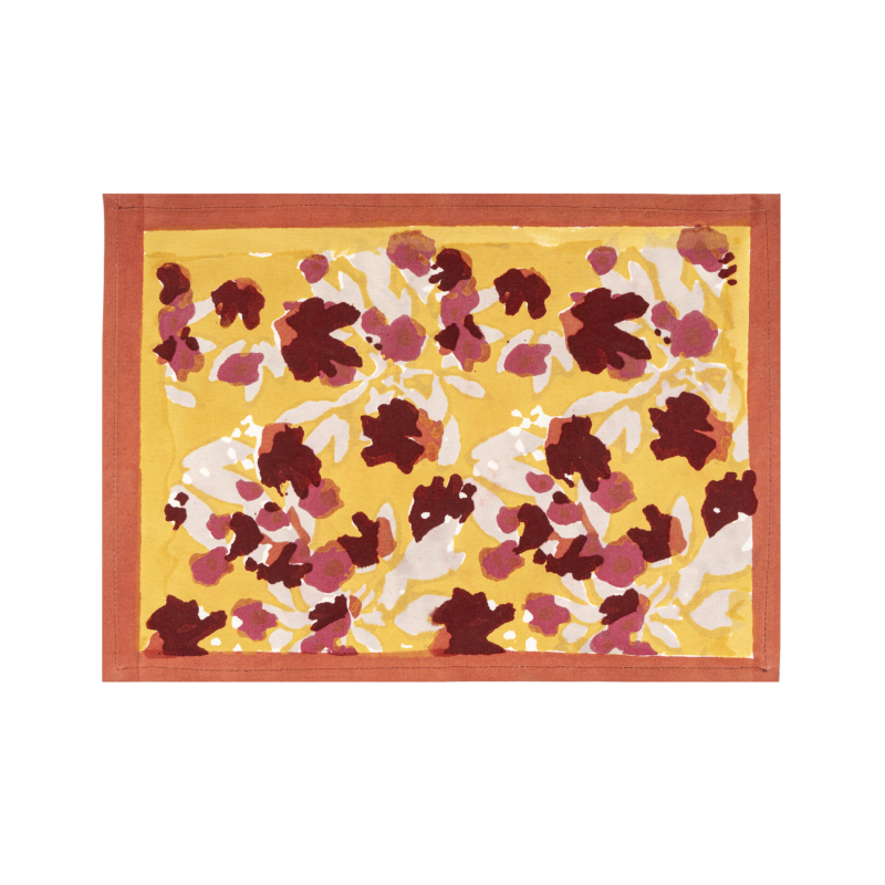 Set de table Giverny jaune rouge